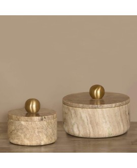 Box with Brass Knob - Large