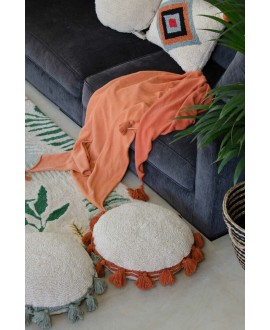 Washable Cushion Circle Terracota