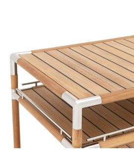 Marina Teak Drinks Trolley