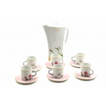 Floral rose coffee set 